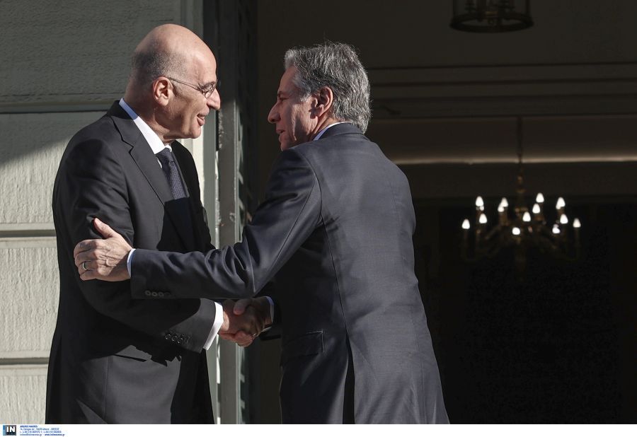 Άντονι Μπλίνκεν σε Δένδια : «Νίκο φίλε μου» – Σε θερμό κλίμα η συνάντηση στο ΥΠ.ΕΞ.