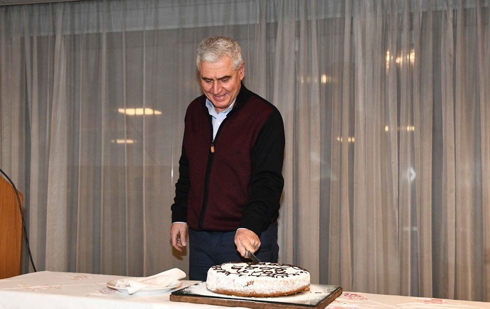 Ο Πρόεδρος του Κοινωνικού Οργανισμού του Δήμου Πατρέων, Θόδωρος Τουλγαρίδης στην επιστημονική εκδήλωση και κοπή πίτας της Ελληνικής Ένωσης