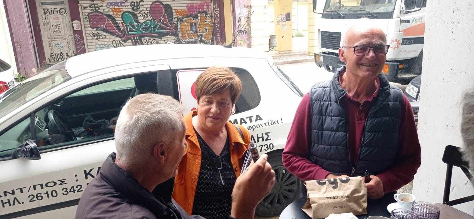 Η υπ.βουλευτής του ΣΥΡΙΖΑ-ΠΣ Γιώτα Παναγοπούλου-Σταυρούλια στο ιστορικό κέντρο της Πάτρας