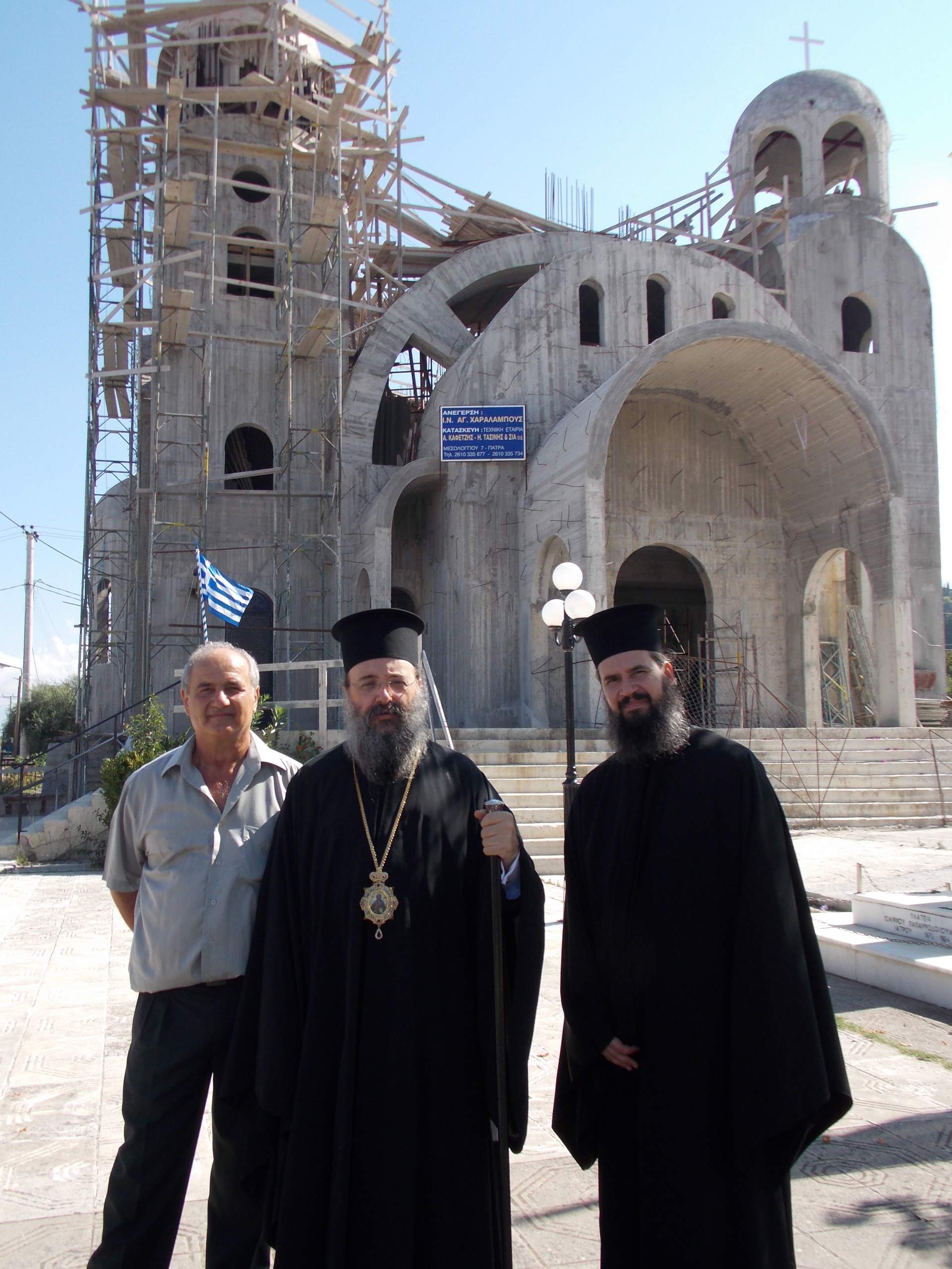 Εφημέριος του Ιερού Ναού Αγίου Χαραλάμπους Τσουκαλεΐκων π. Δημήτριος Μπιλιανός :  “Η ανέγερση του Ιερού Ναού του Αγίου Χαραλάμπους είναι έργο του Θεού”