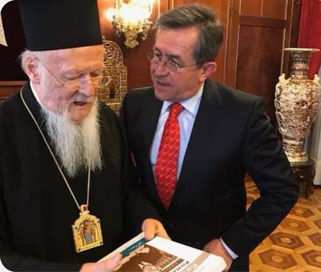 Ευχές στον Οικουμενικό , Πατριάρχη Κωνσταντινουπόλεως Νέας Ρώμης κ.κ. Βαρθολομαίο, από τον Πρόεδρο του ΧΡΙΚΕ Νίκο Ι. Νικολόπουλο