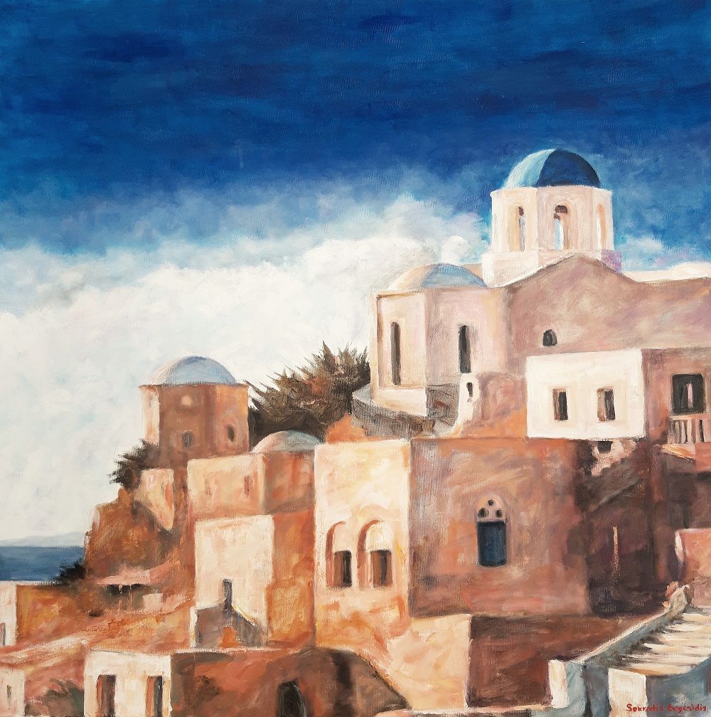 Σωκράτης Ευγενίδης εικαστικός- ζωγράφος :«Η Σαντορίνη μέσα από τα μάτια του!»