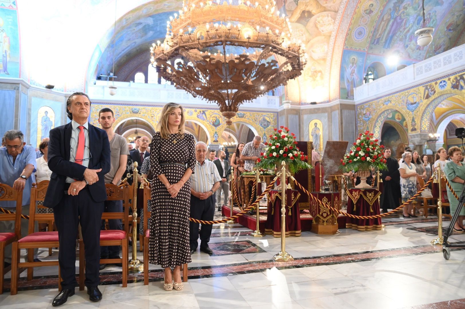 Η Αντιδήμαρχος Υγείας και Πρόνοιας του Δ. Πατρέων, Βίβιαν Σαμούρη  στην Θεία λειτουργία για τον Όσιο Γερβάσιο