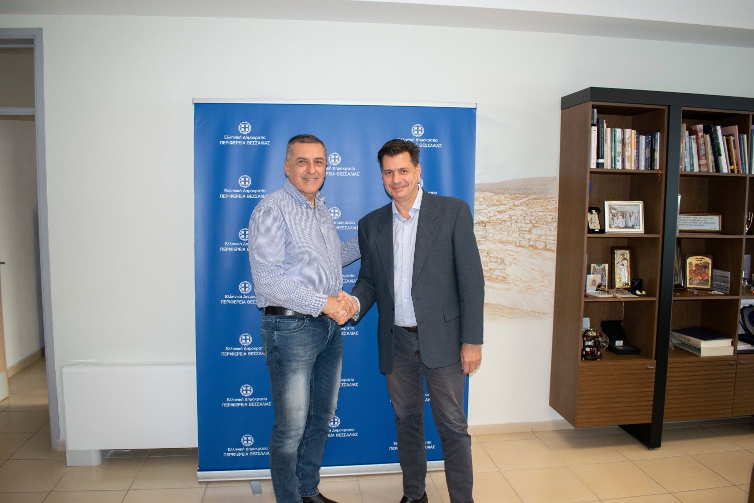 Αντιπροσωπεία του σπιράλ στη Λάρισα – Συναντήσεις Ψωμά με δημάρχους Λάρισας και Αγιάς και Περιφερειάρχη Θεσσαλίας