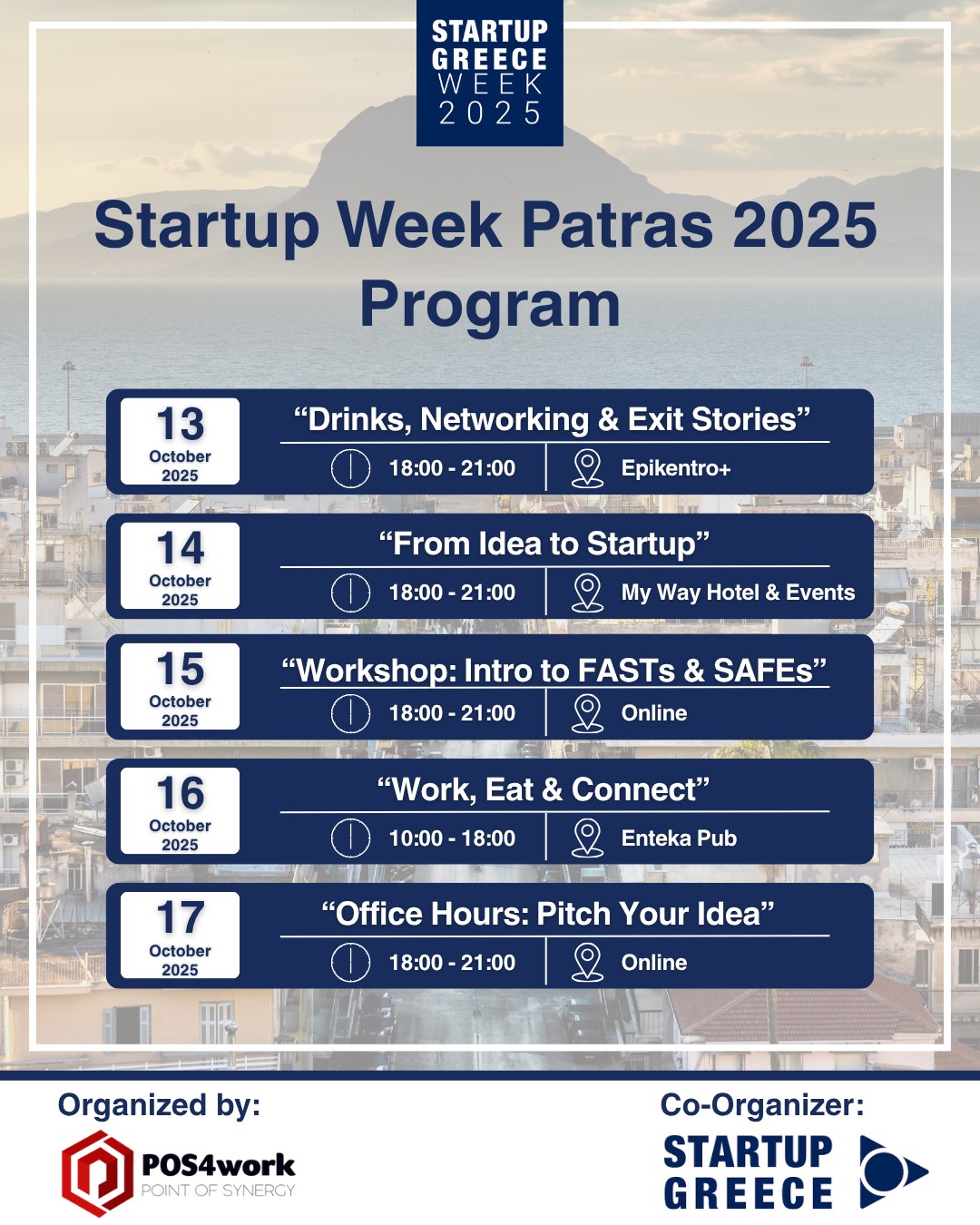 Το Startup Week Patras επιστρέφει για τρίτη χρονιά στην Πάτρα