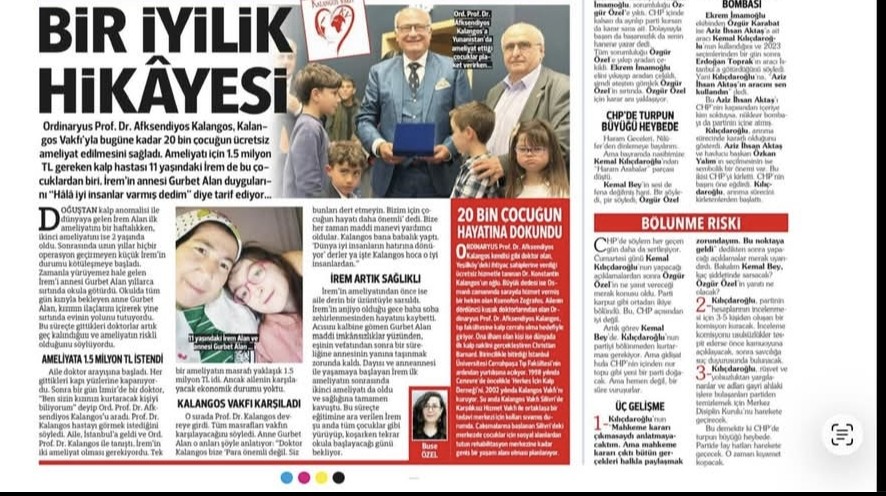 Από την καρδιά της Ιατρικής στην καρδιά της ανθρωπιάς – Ο Αυξέντιος Καλαγκός μιλά στην τουρκική εφημερίδα ” Hürriyet”